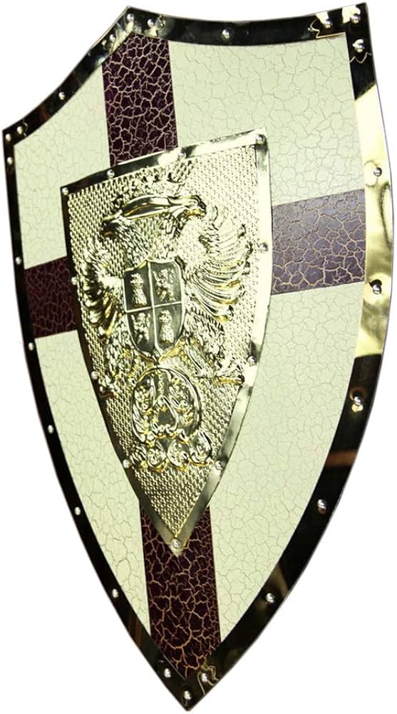 Amazon.co.jp: 騎士の盾の装飾、中世の装飾的な彫刻の像ローマ軍の鎧の