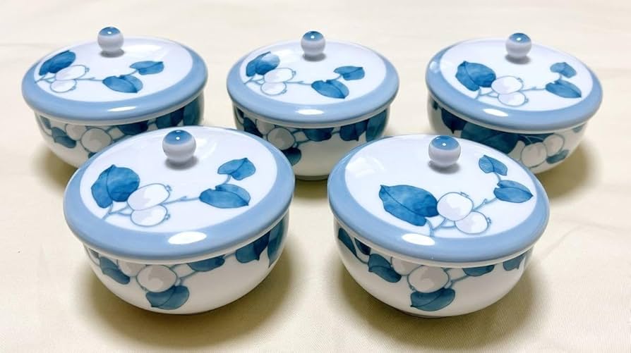 Amazon | Noritakeノリタケ 乃りたけ 露染 汲出し揃 蓋付き湯呑5客