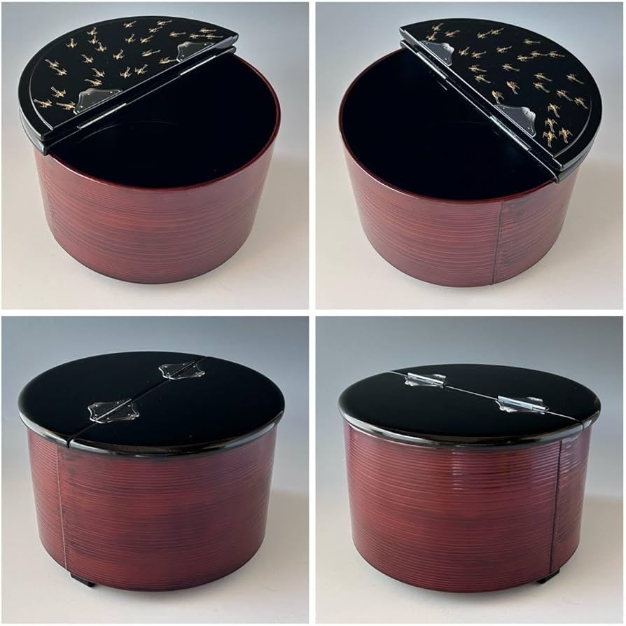 Amazon.co.jp: 茶道具玄々斎好浦千鳥割蓋水指中村宗悦共箱茶会茶事漆芸