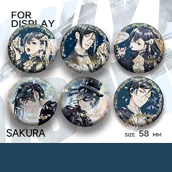 Amazon.co.jp: 黒執事 缶バッジ ブローチ シエル セバスチャン グッズ