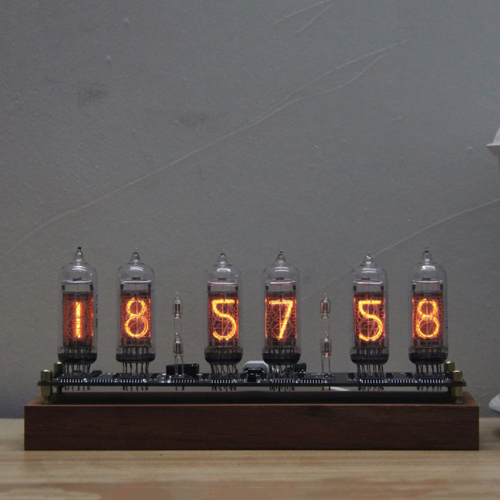 Amazon.co.jp: ニキシー管時計、IN-14手作りニキシー管時計、電源オフ