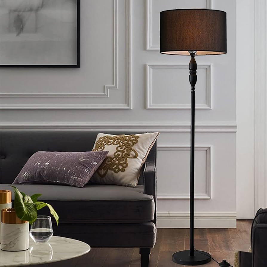 Amazon.co.jp : フロアライト hofphd フロアスタンド 黒いシェード