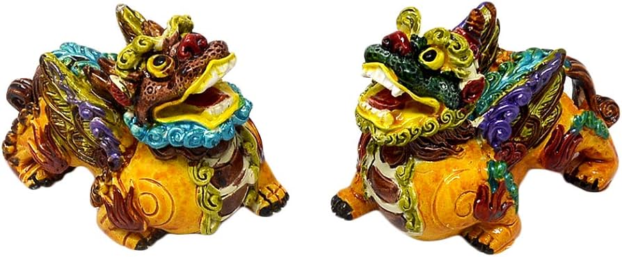 Amazon.co.jp: （イスイ）YISHUI 貔貅 ヒキュウ カラフル ペア 招財
