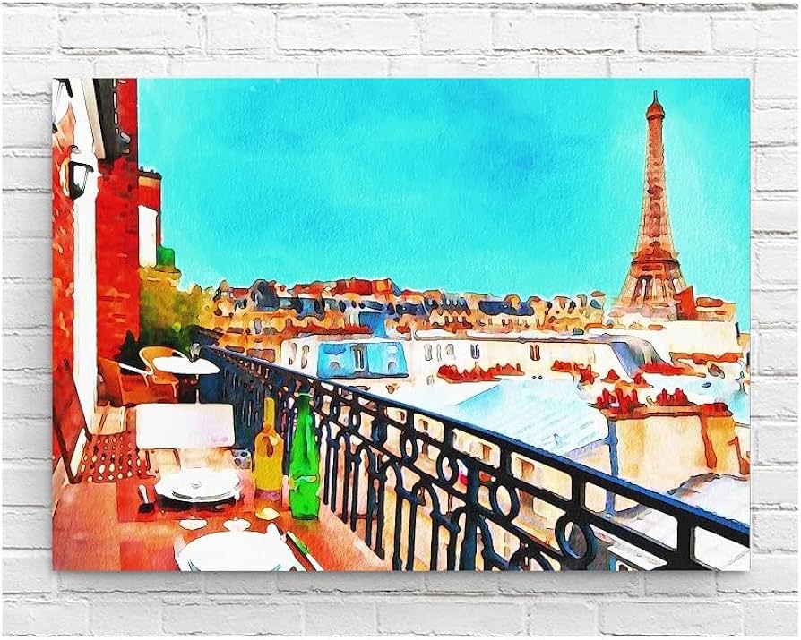 Amazon.co.jp: インテリアポスター フランス パリの風景 デジタル