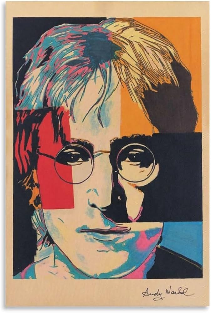 Amazon.co.jp: 画家 芸術家アンディ・ウォーホル ウシ版画ジョン