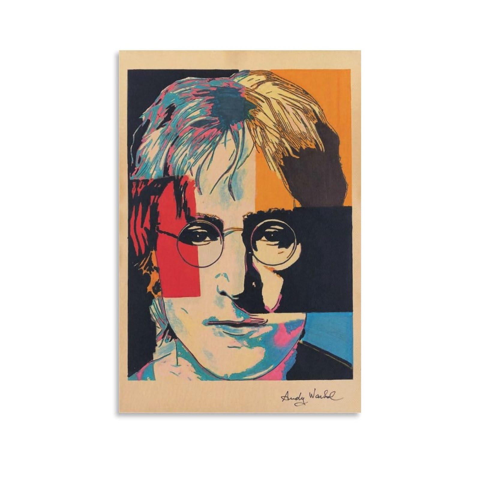 Amazon.co.jp: 画家 芸術家アンディ・ウォーホル ウシ版画ジョン