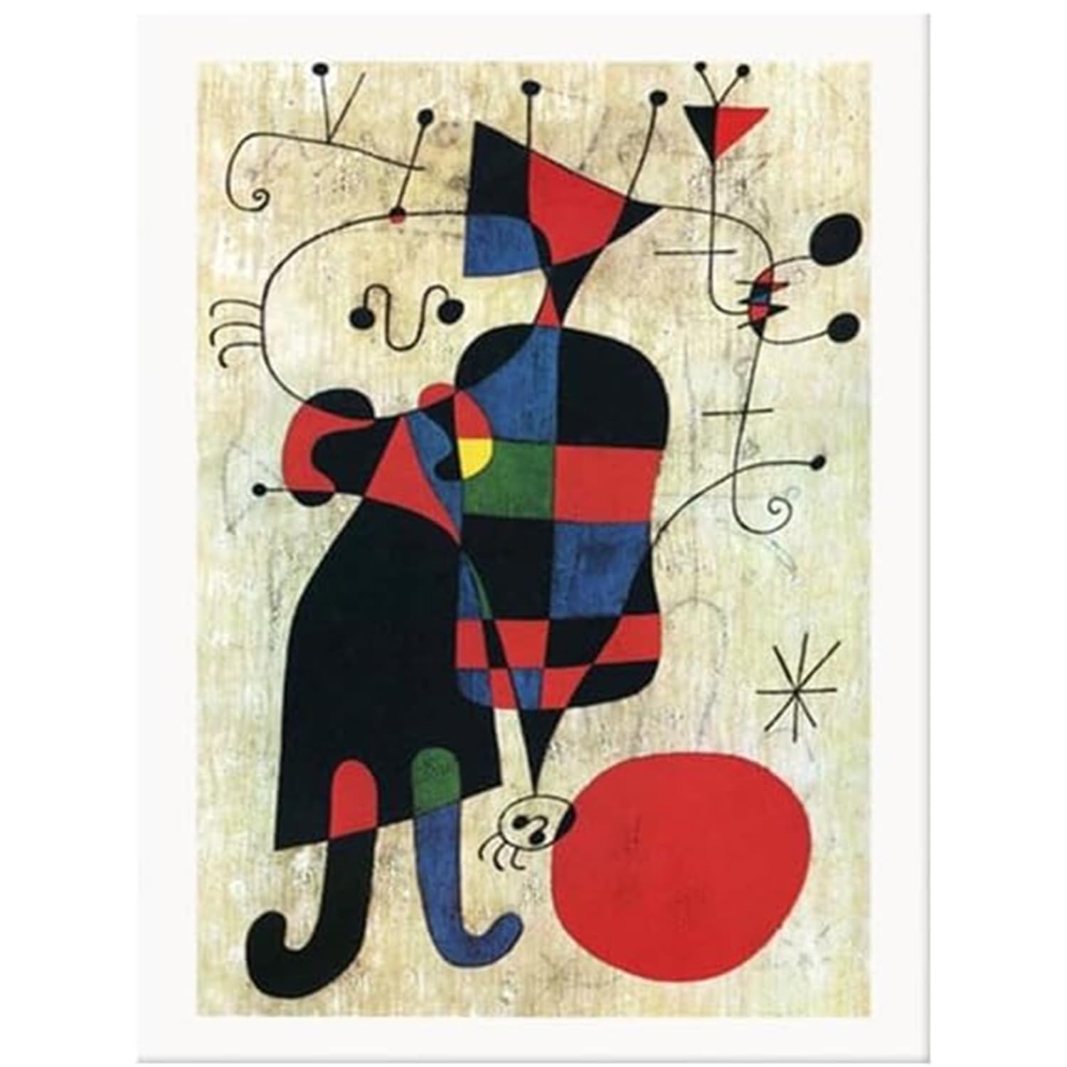 Amazon.co.jp: 有名なジョアン・ミロのポスター《座っている女性》美学