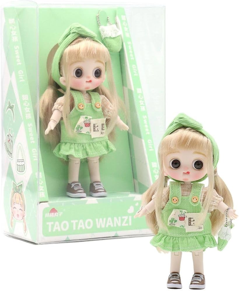 Amazon | MOMOAO 人形 手作り人形 14cm ミニ ドール お人形 おままごと