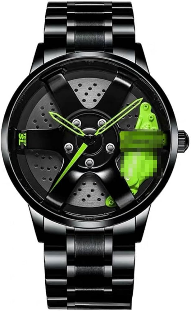 Amazon.co.jp: 自動巻き時計車のホイール時計アナログクォーツ時計