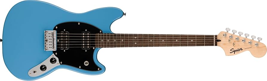 Amazon.com: Squire Sonic Mustang Electric Guitar, California Blue