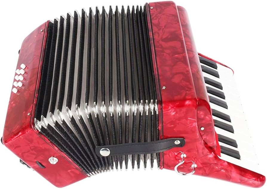 Amazon | 22キー8ベースピアノアコーディオン、ストラップ付きプロ