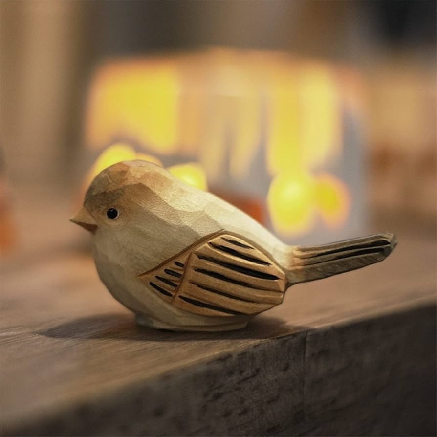 Amazon.co.jp: 鳥の彫刻 ホームインテリア レトロ 鳥の雑貨 木彫り 鳥