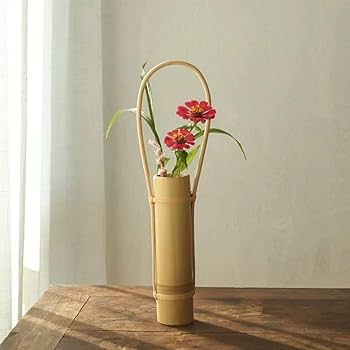 Amazon.co.jp: Warayumi 竹 造花 花器 花瓶 竹器 竹生け花 竹製品
