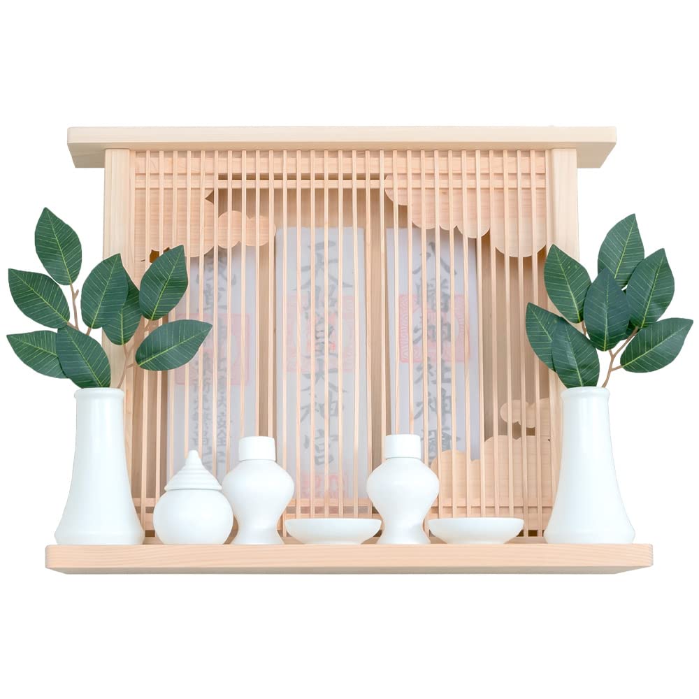 Amazon｜神棚の匠 神棚 モダン神棚 雲間(くもま) 神具セット7点・人工