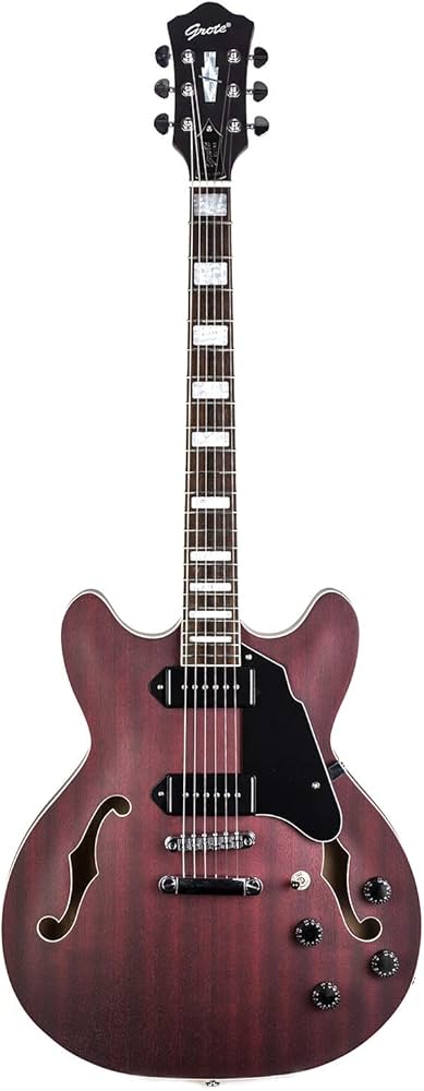 Amazon.com: Grote 335 Style Jazz Electric Guitar Flame Maple top