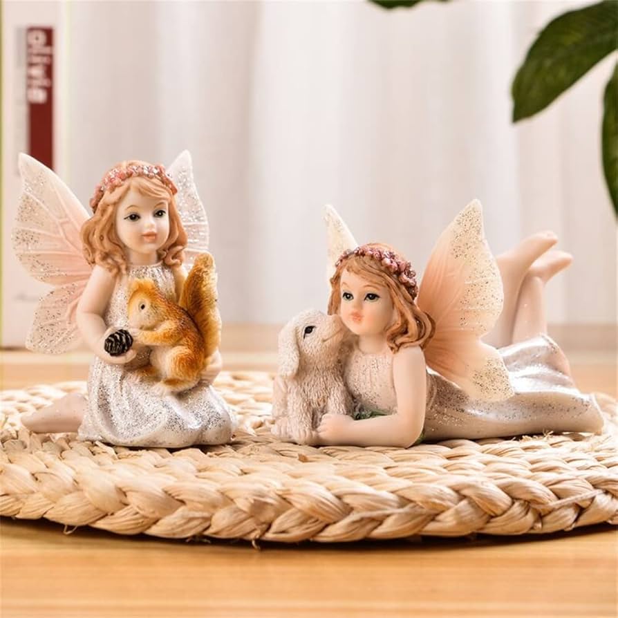 Amazon.co.jp: tonntyann 妖精 天使 オブジェ 天然樹脂 恋愛 風水