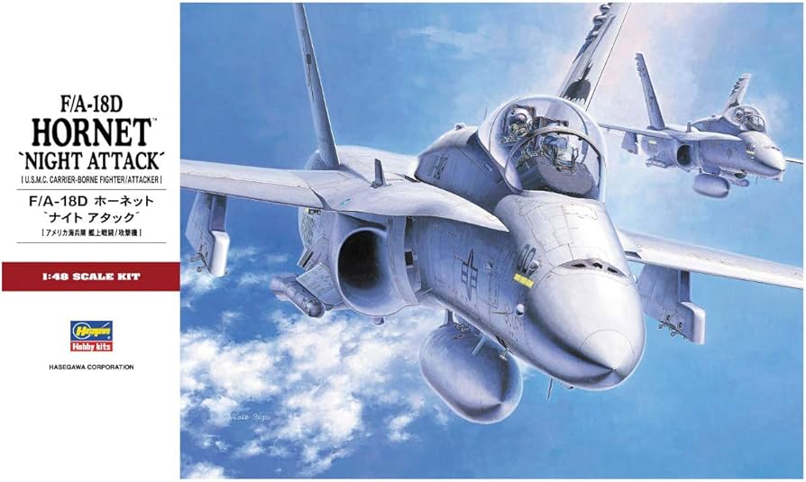 Amazon.com: Hasegawa PT3 1/48 F/A-18D Hornet, Night Attack Plastic