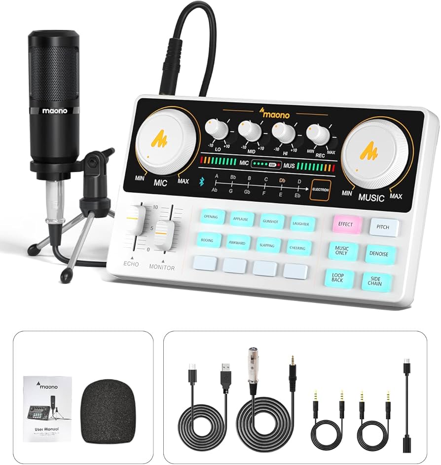 Amazon | MAONO オーディオミキサー オーディオインターフェース Mixer