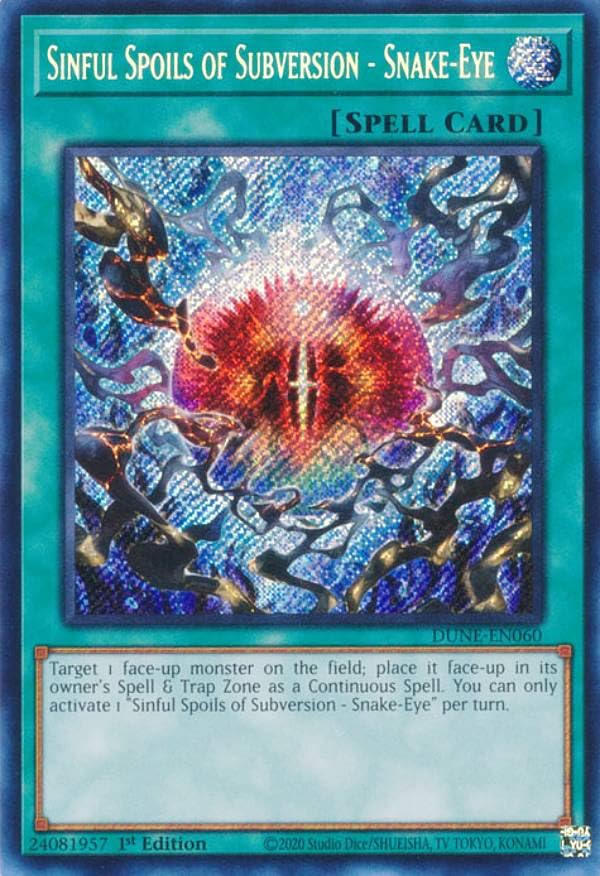 Amazon.co.jp: 遊戯王 DUNE-EN060 反逆の罪宝－スネークアイ Sinful