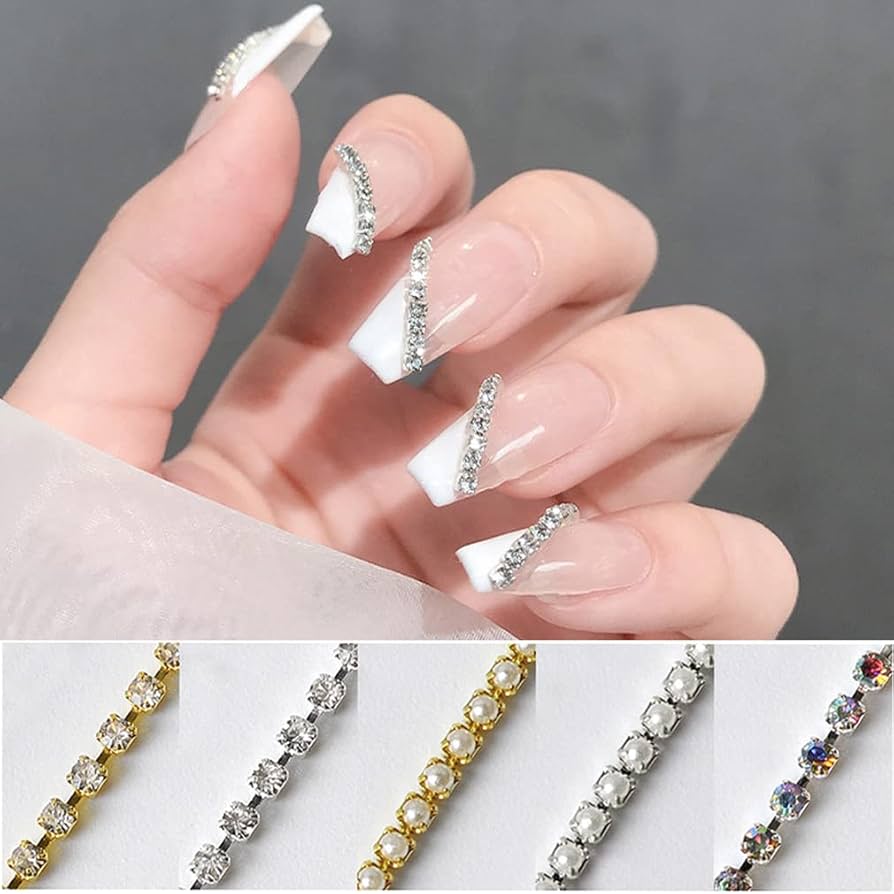 Amazon | Chisafly ネイルパーツ チェーン ネイル チェーン ライン