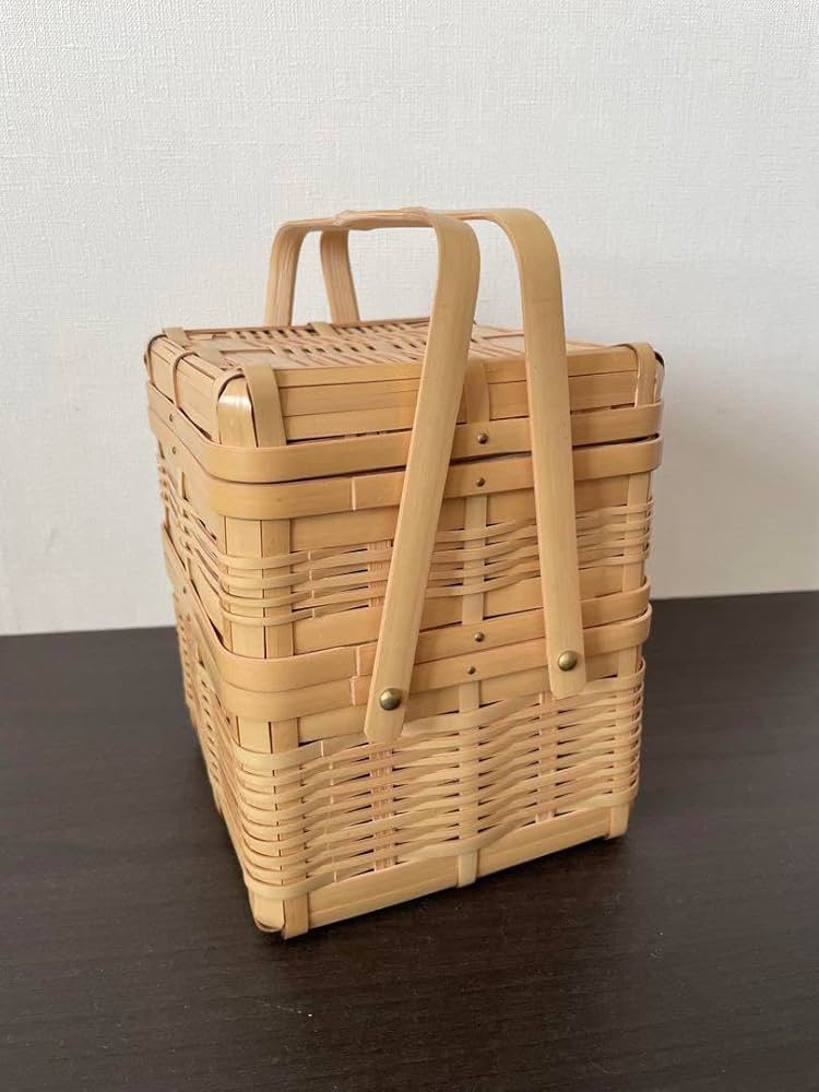 Amazon.co.jp: おじろ角物店 ましかく2段 おべんとうかご : ホーム