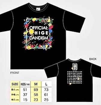Amazon.co.jp: Official髭男dism one-man tour 2019 Tシャツ ブラック