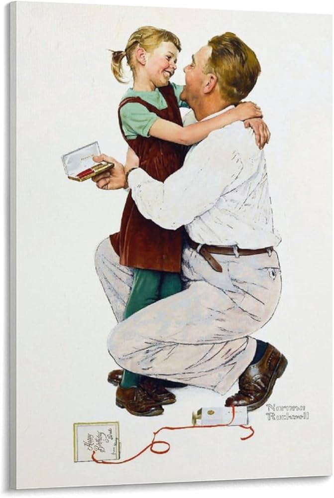 Amazon.co.jp: Norman Rockwell ノーマンロックウェル（娘から父への