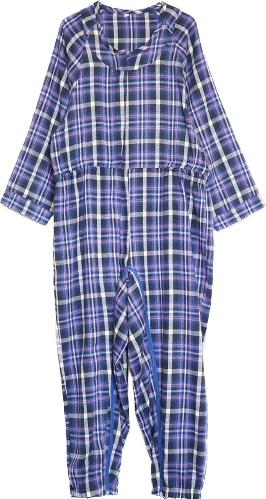 Amazon.co.jp: 2908 介護 つなぎ ろうべん対策 秋冬用 (M, 1ブルー