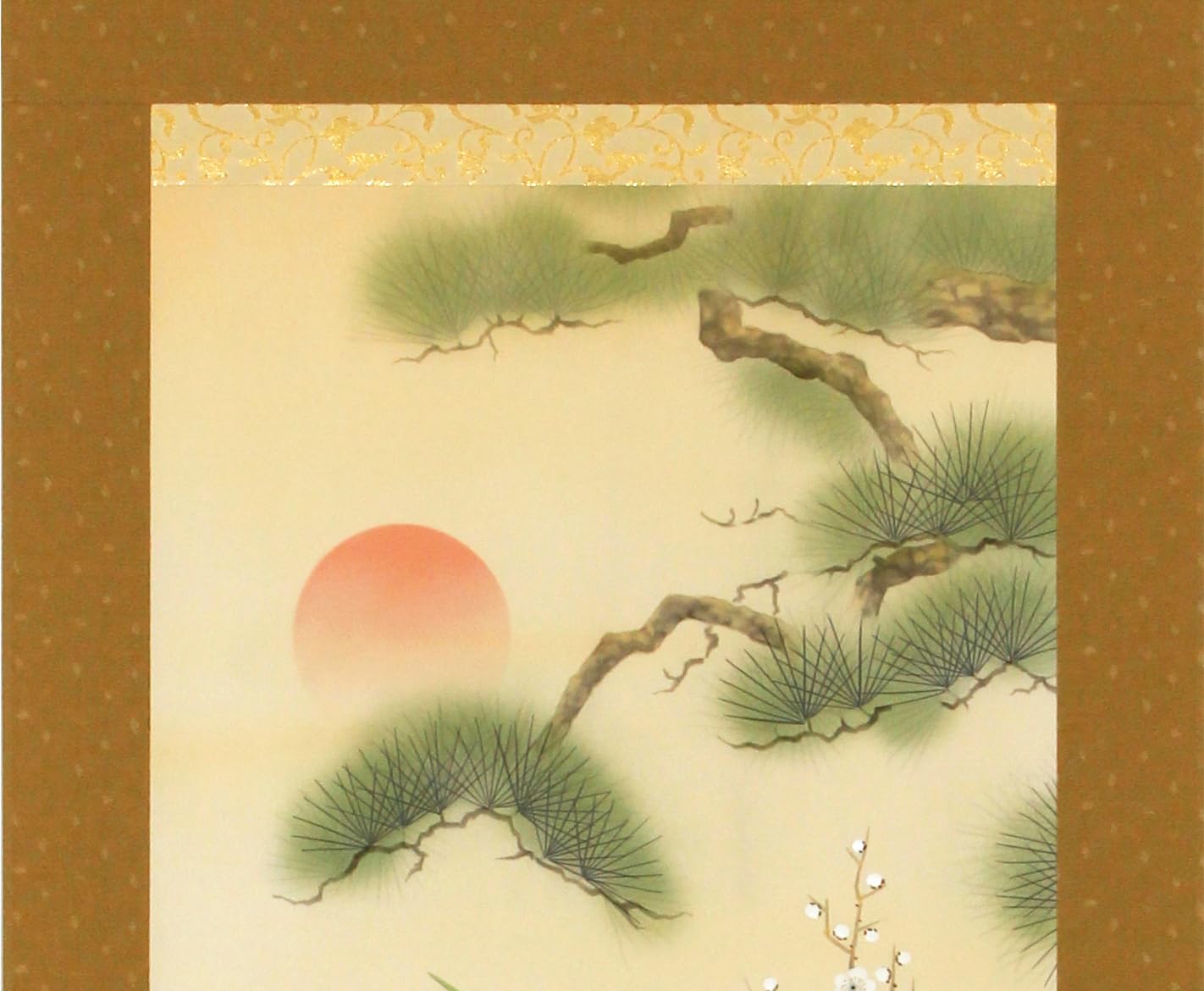 Amazon｜偕拓堂アート 掛け軸 松竹梅鶴亀(桐箱入り) (縦190×横54.5cm