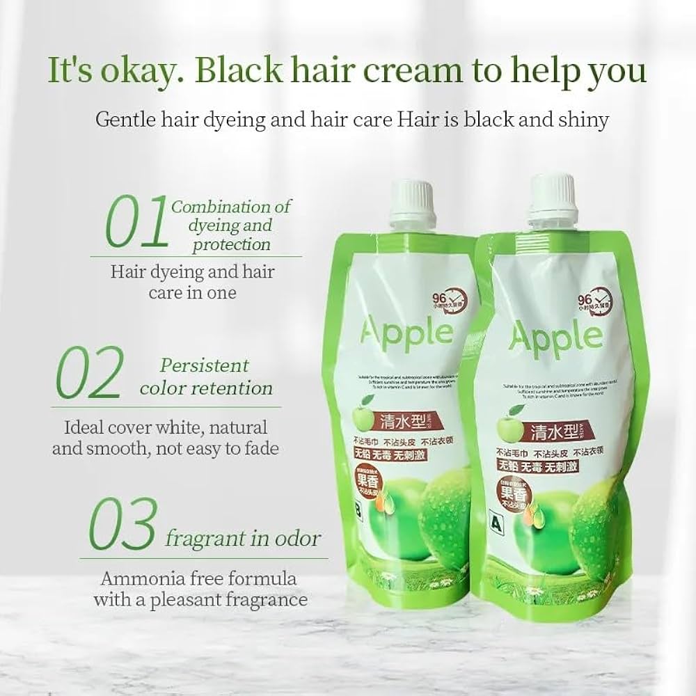 ZED Apple Hair Color - Dark Brown- Amonia Free,No Toxic, No