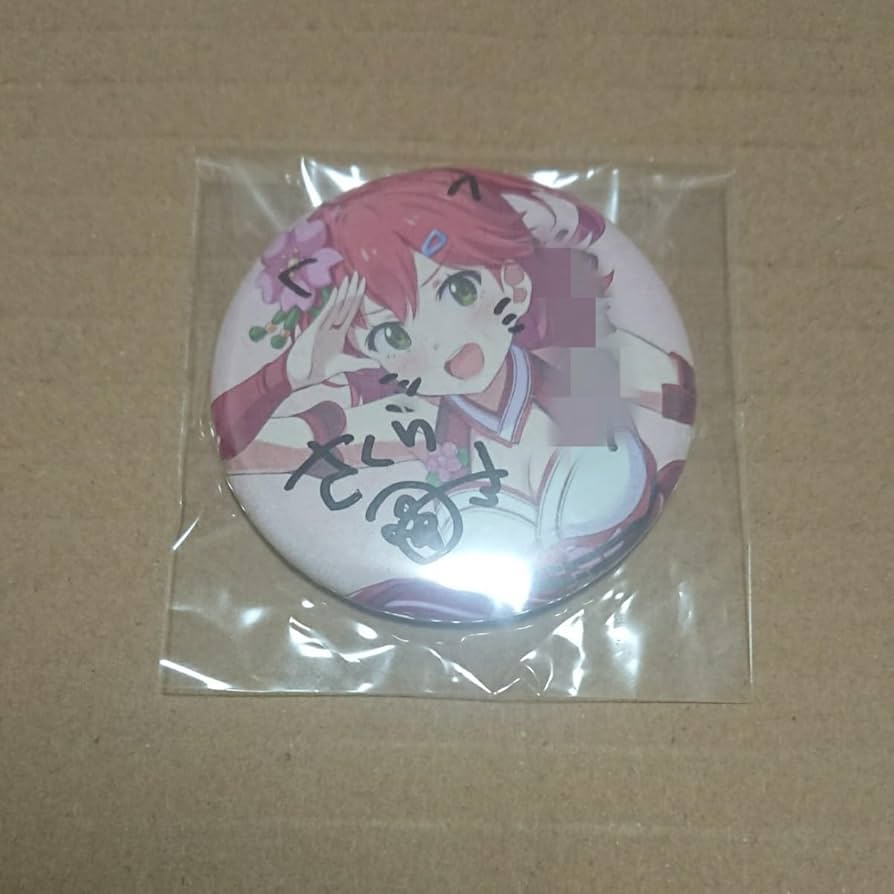 Amazon.co.jp: ホロライブ さくらみこ C96 直筆サイン入り缶バッジ