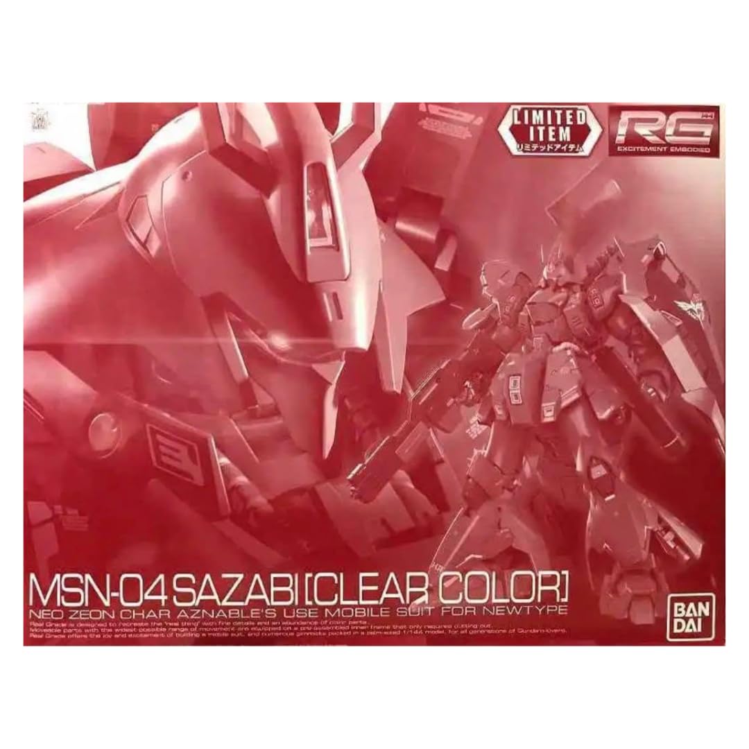 Amazon.com: Bandai RG 1/144 MSN-04 Sazabi [Clear Color] Model kit