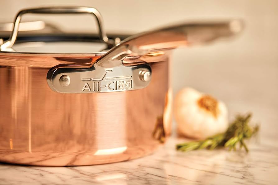 Amazon.com: All-Clad Copper C4 8 Qt. Stockpot with Lid, Cookware