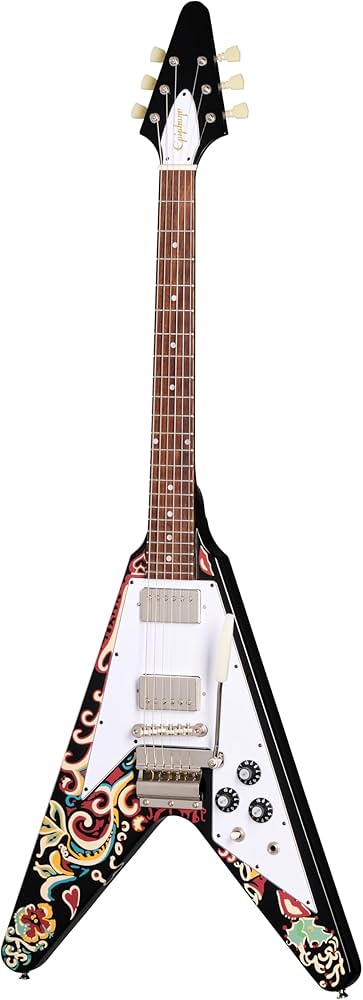 Amazon | Epiphone Jimi Hendrix Love Drops Flying V Inspired by