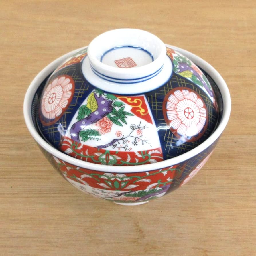 Amazon.co.jp: 蓋丼 蓋付きどんぶり 丸蓋丼 錦牡丹 和食器 美濃焼