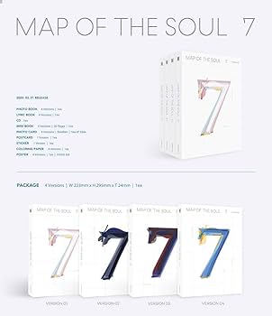 Amazon.co.jp: BTS MAP of The Soul :7 [4 ver] アルバム + 公式 折