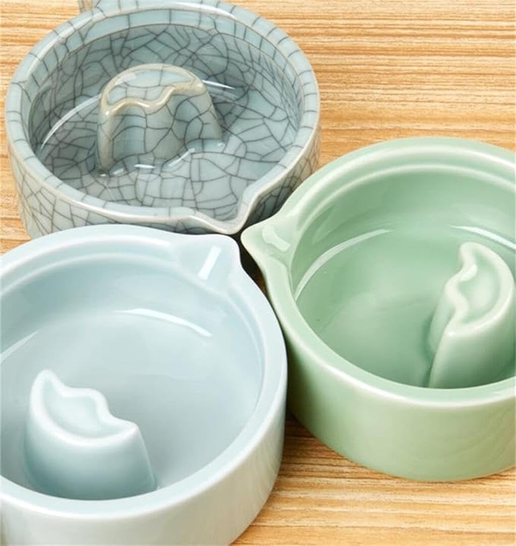 Amazon | 墨池 白 円硯 書道液・顔彩用 多機能 セラミック 蓋付き 揮発