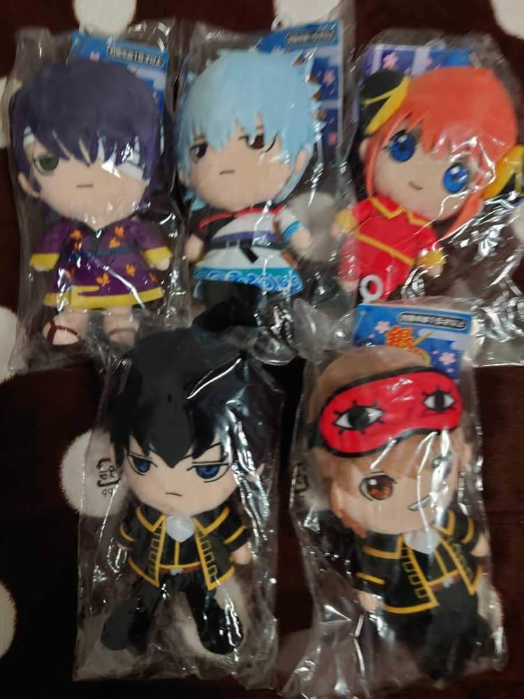 Amazon.co.jp: 銀魂 Chibiぬいぐるみ 銀時 神楽 高杉 沖田 土方 5点