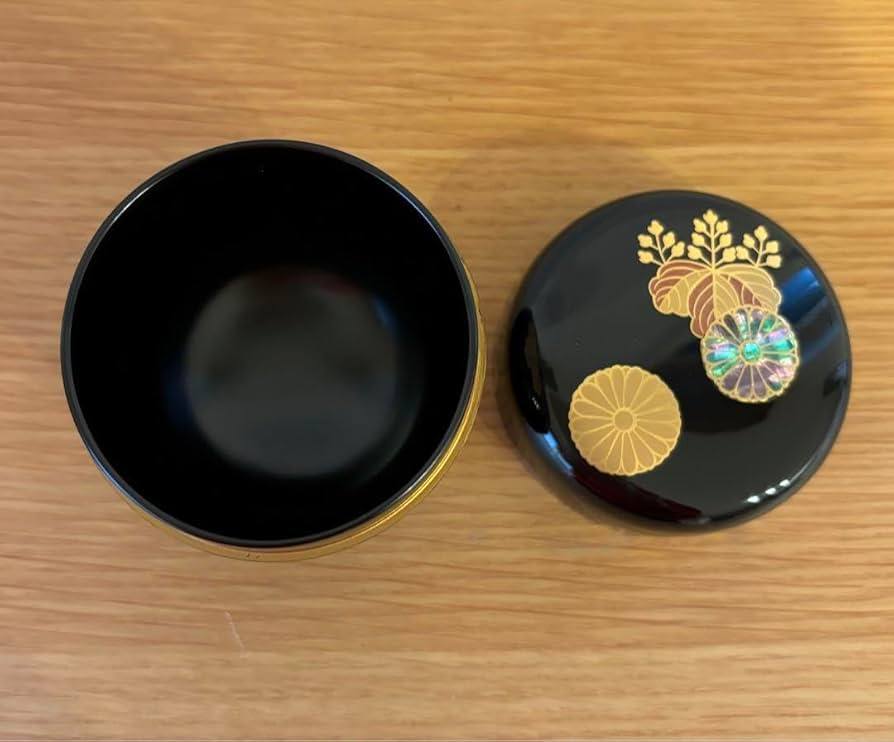 イ820 棗『奥津一心斉作』『誰が袖棗 蒔絵 四季 共箱』茶道具 漆塗 イ