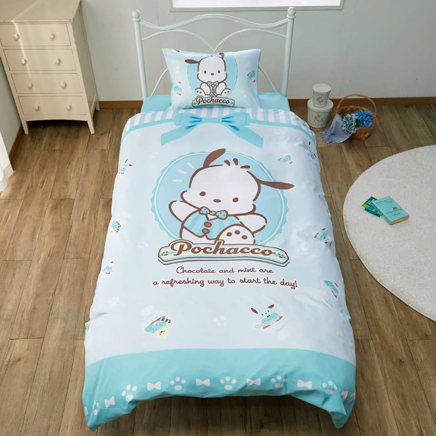 Amazon｜サンリオ(SANRIO) ポチャッコ 布団カバー3点セット シングル