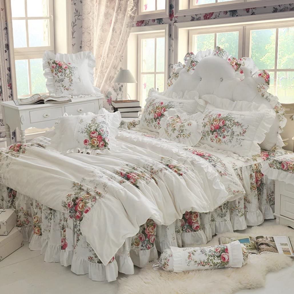 Amazon｜姫系 掛け布団カバーセット 4点セット セミダブル 花柄 寝具