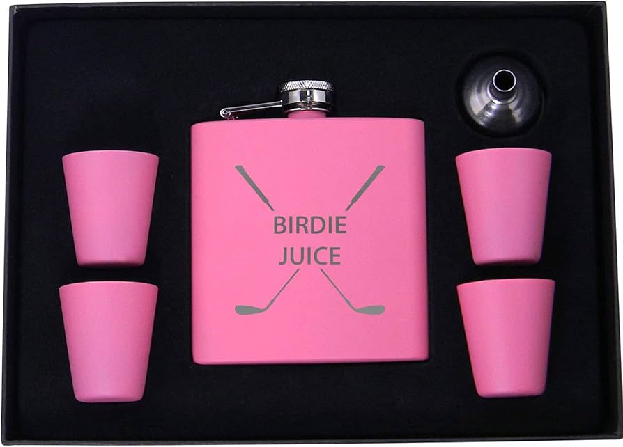 Amazon.com | Birdie Juice Flask, Funnel, Shot Glasses, and Gift