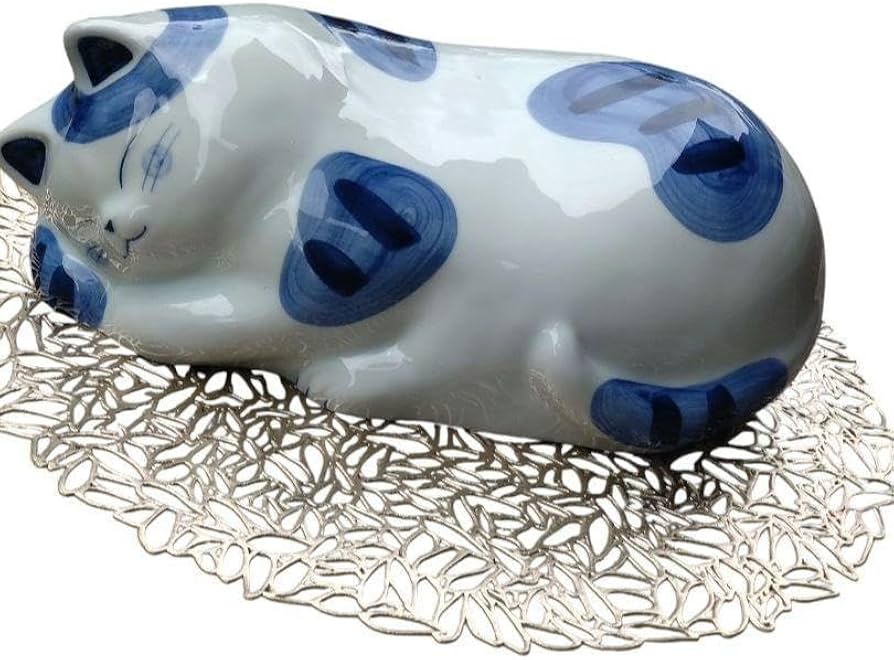 Amazon｜化粧箱あり薬師窯 うたたね猫陶枕 瀬戸焼 陶器 お昼寝枕 置物