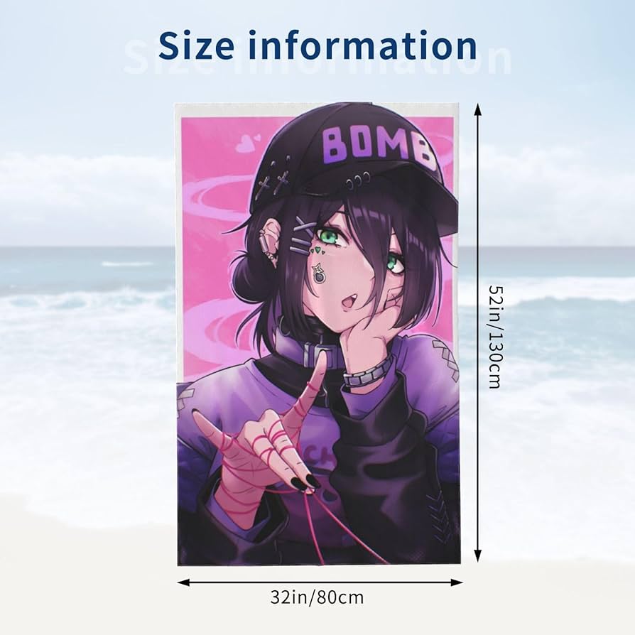 Amazon｜バスタオル チェンソーマン レゼ ビーチタオル 大判 肌に