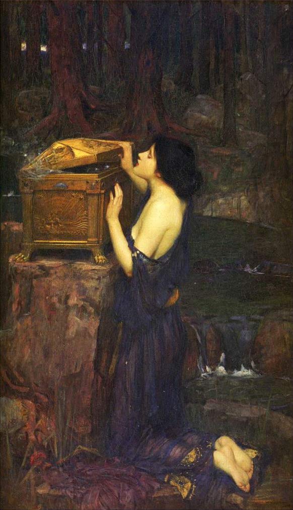 Amazon.co.jp: 絵画パンドラ ギリシャの女性伝説ジョン ウィリアム