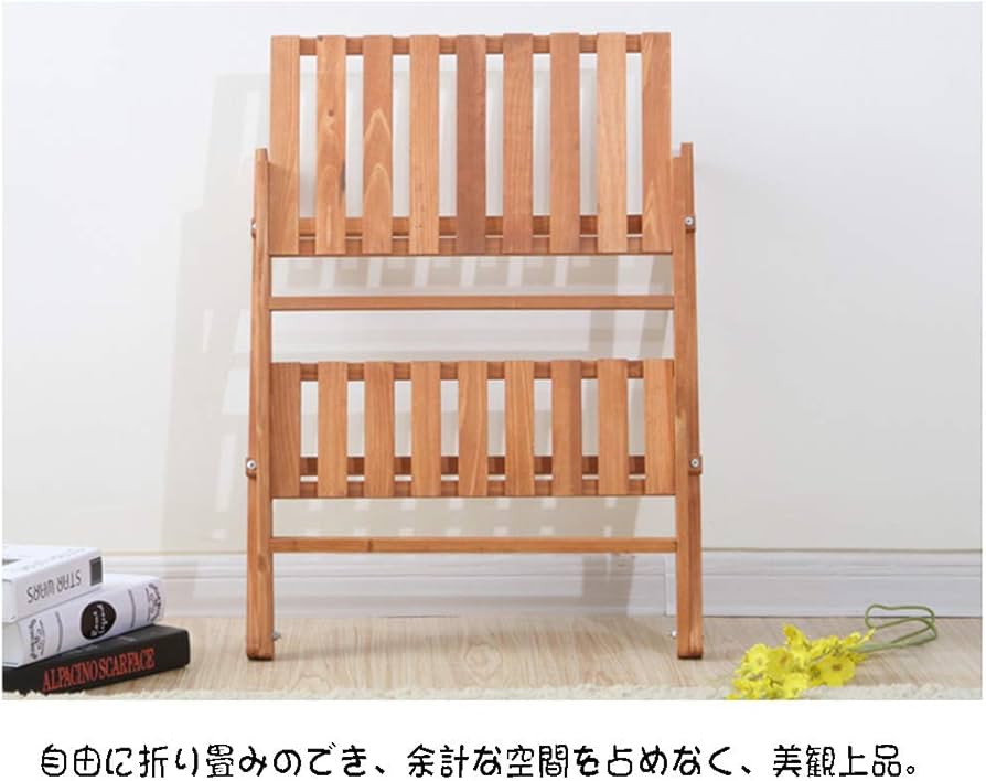 Amazon｜オープンラック 2段 折りたたみラック ウッド シェルフ 竹材
