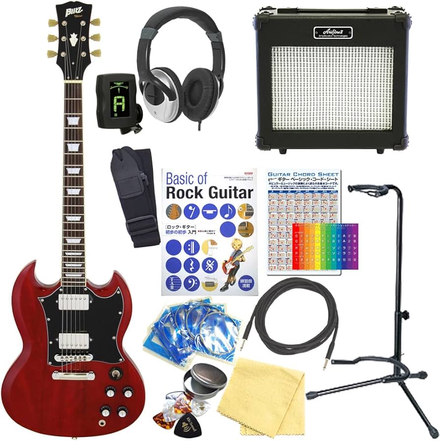 Amazon | エレキギター 初心者セット SG タイプ 15点セット Blitz BSG