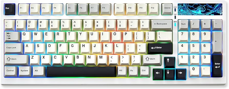 Amazon.com: YUNZII YZ98 Gasket Mechanical Keyboard(Milk Switch