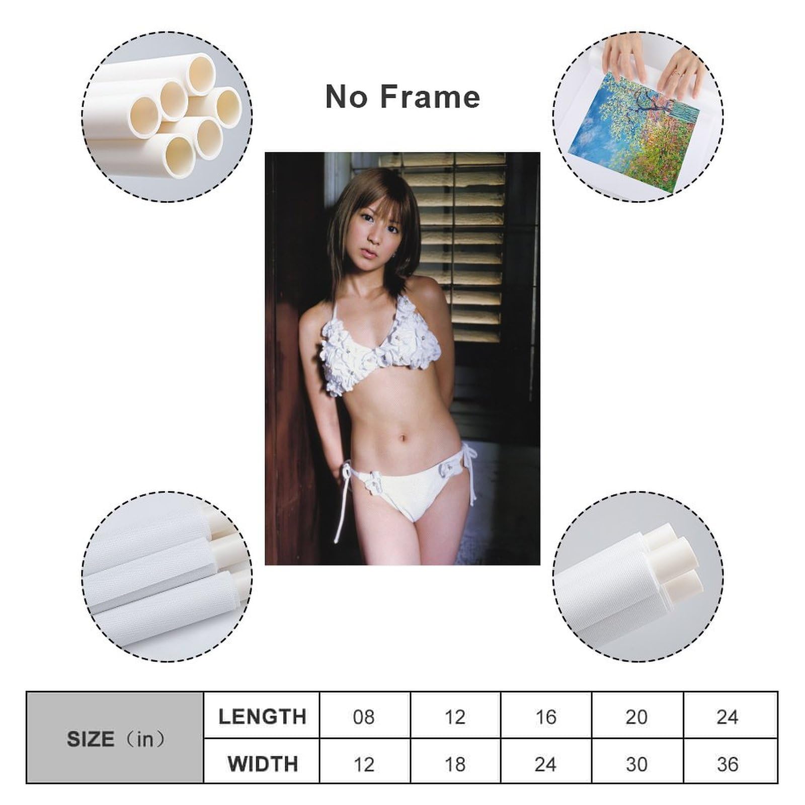 Amazon.co.jp: 矢口真里グラビア水着画像写真ポスター208 キャンバス