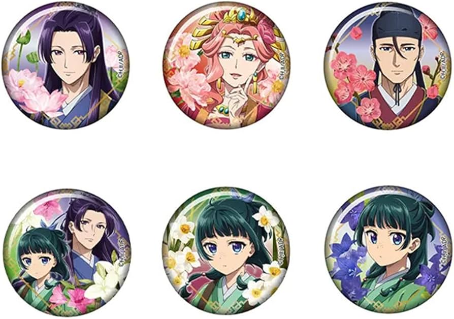 Amazon.co.jp: 薬屋のひとりごと 缶バッジ 猫猫 壬氏 玉葉 非公式